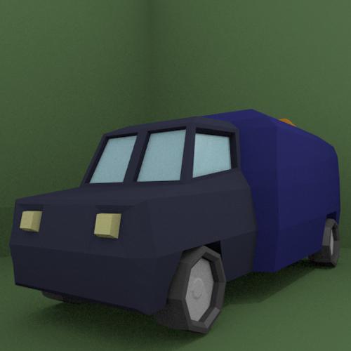 Low Poly Van | Security Van preview image